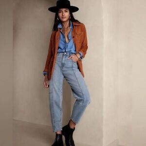 NWOT Banana Republic High Rise Barrel Jeans